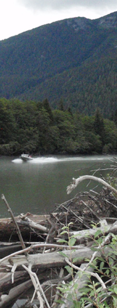 Wilderness Jet Boat tour down the  Exchamsiks River